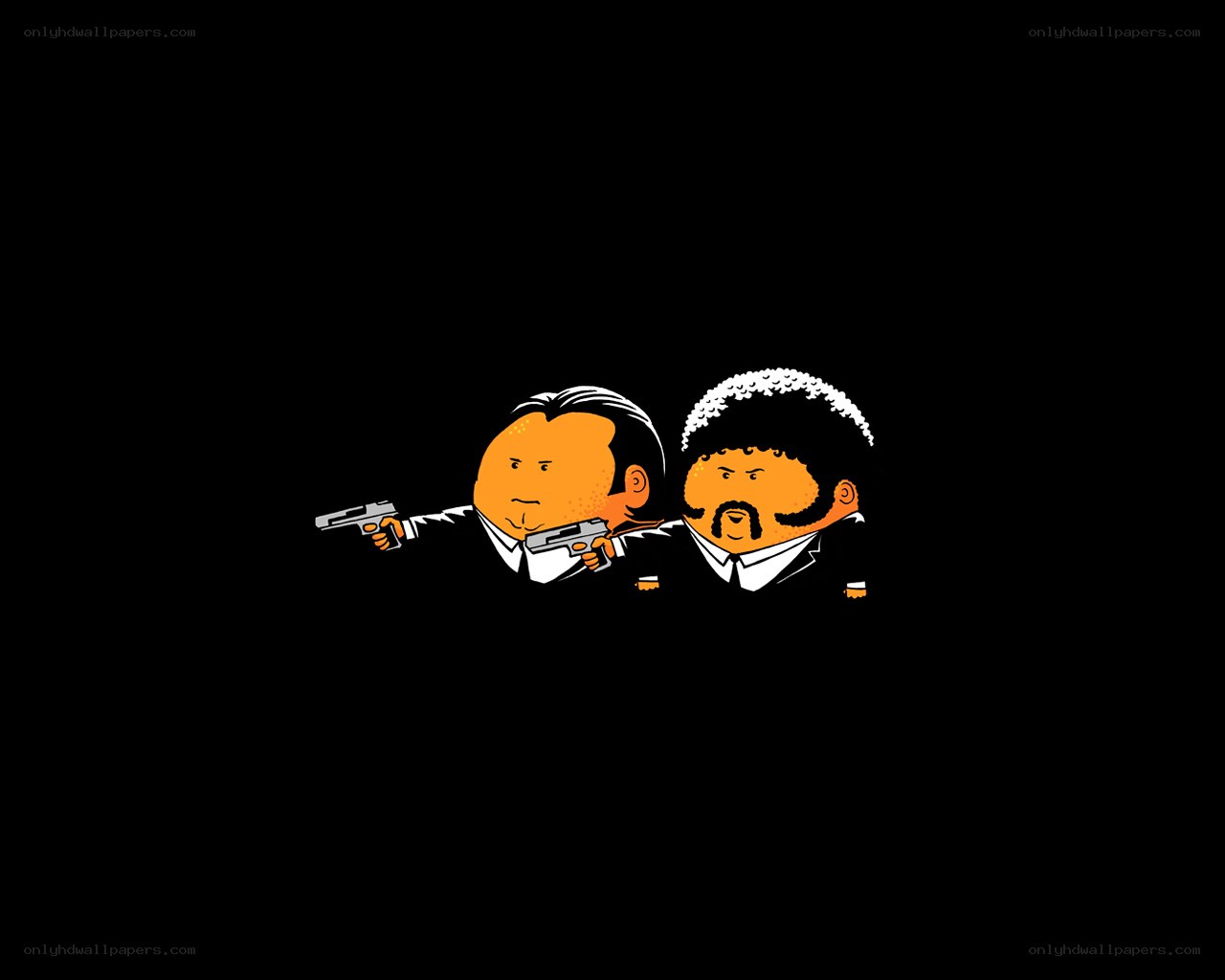 cartoon hitmen with guns