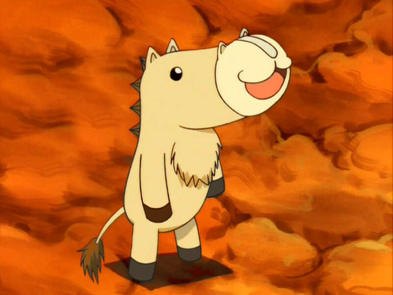 Cartoon Horse Character — Orange