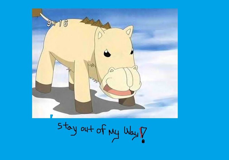 Cartoon Horse in Snow