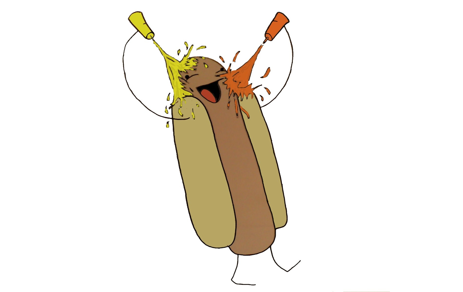 cartoon hot dog character