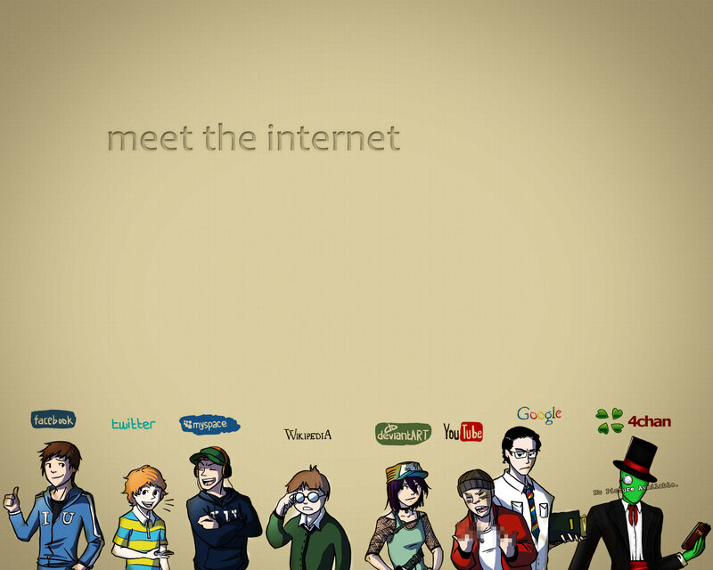 Cartoon Internet Users