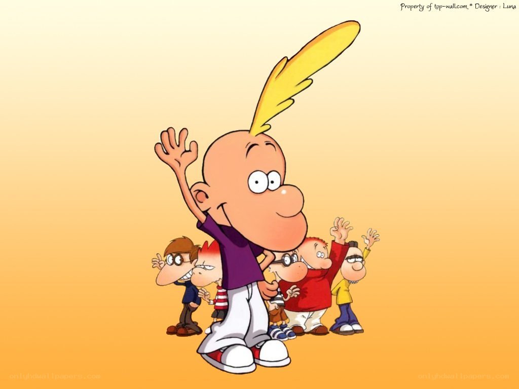 cartoon kids waving