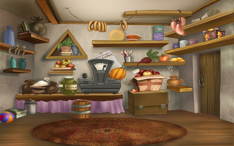 cartoon kitchen pantry