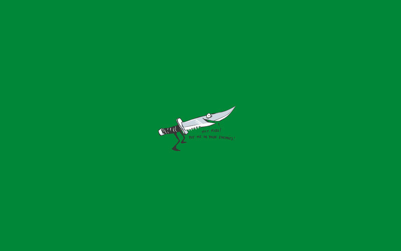 cartoon knife character