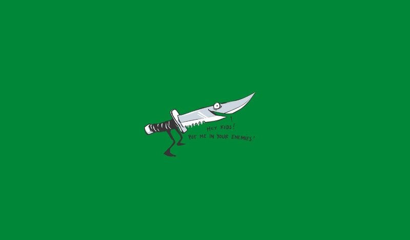cartoon knife character