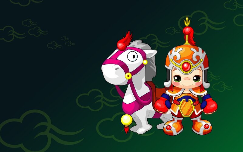 cartoon knight and horse