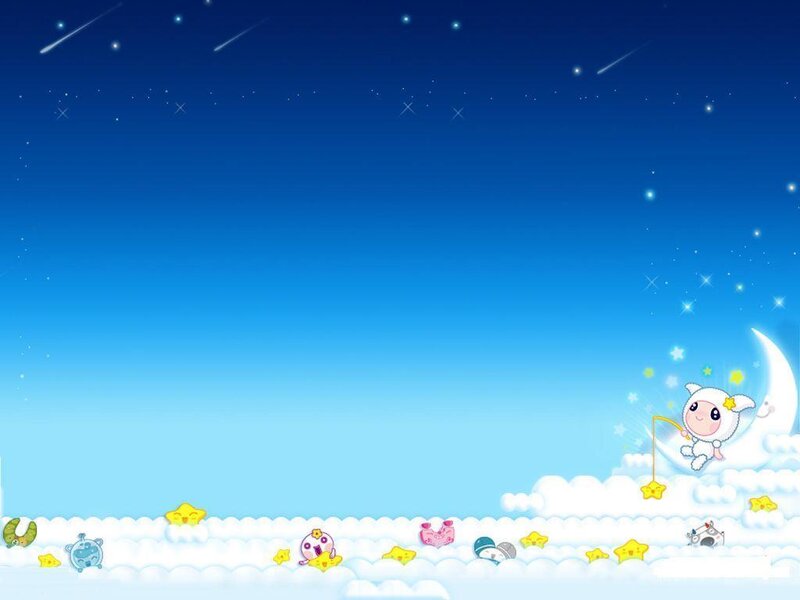 Cartoon Lamb on Moon