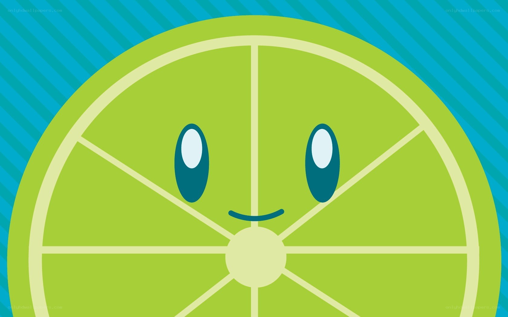 cartoon lime slice character