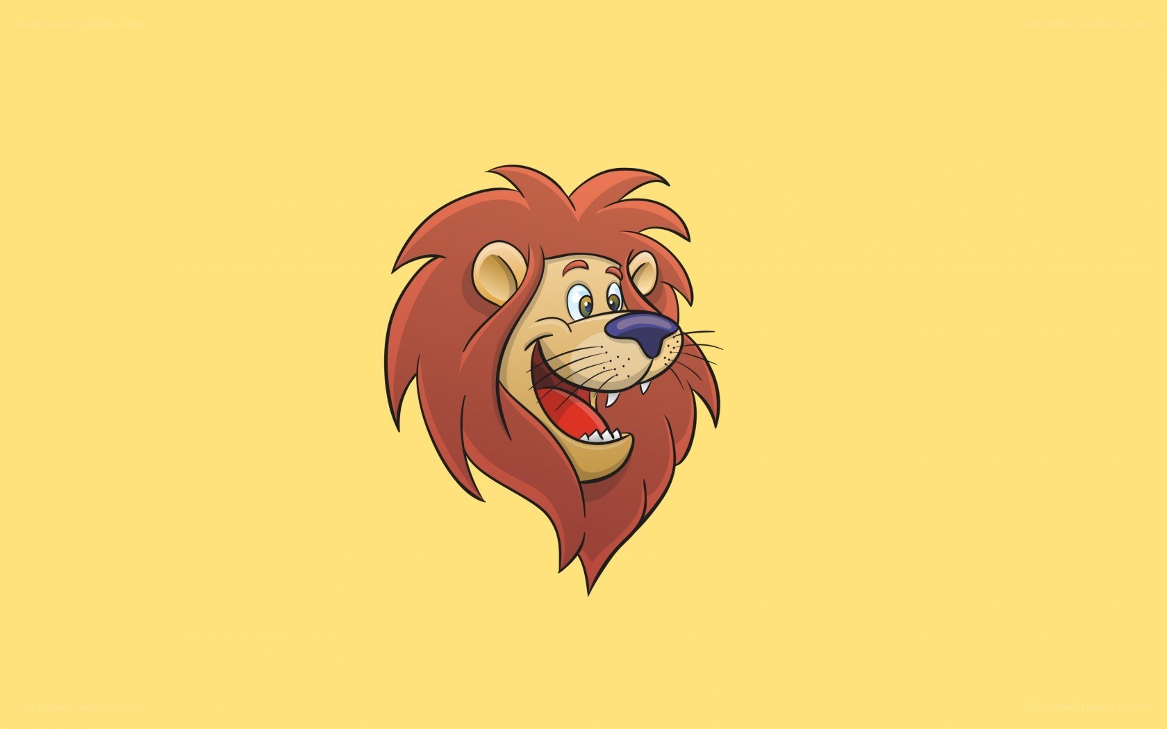 cartoon lion head