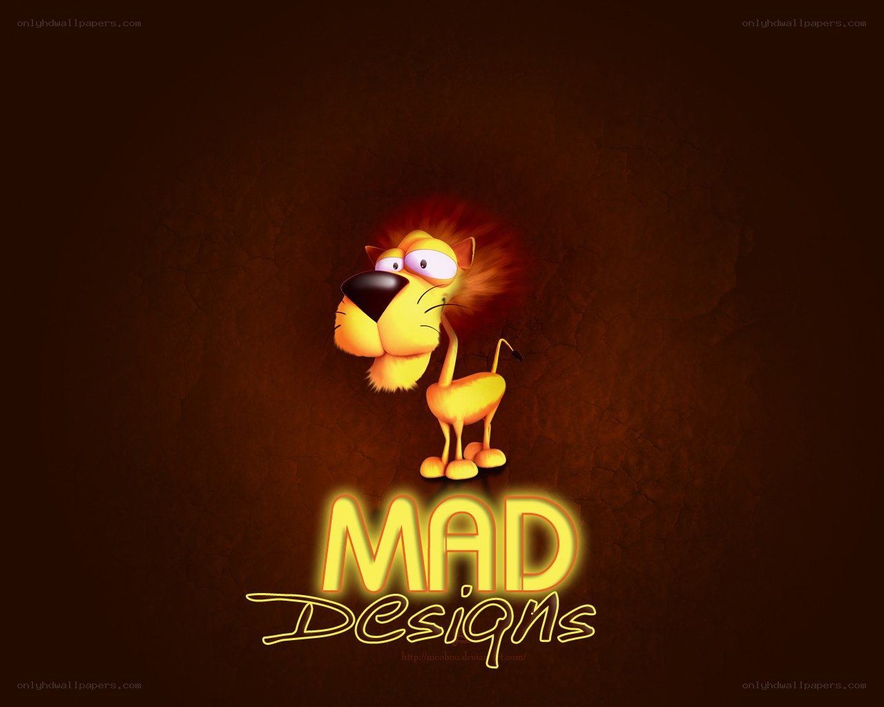 Cartoon lion logo design