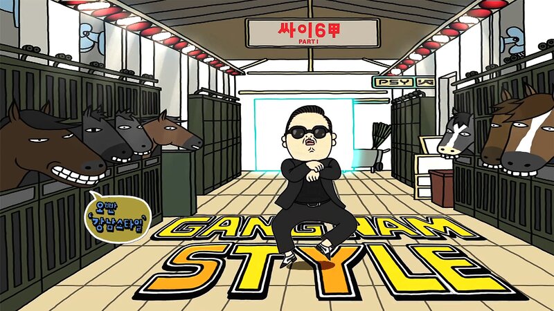 Cartoon Man in Horse Stable