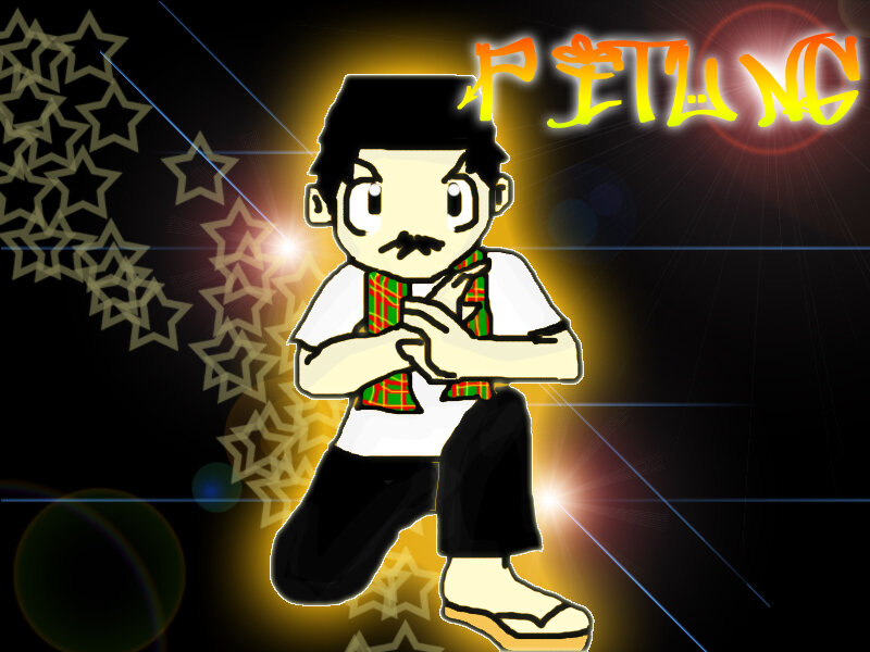 Cartoon Man Kneeling