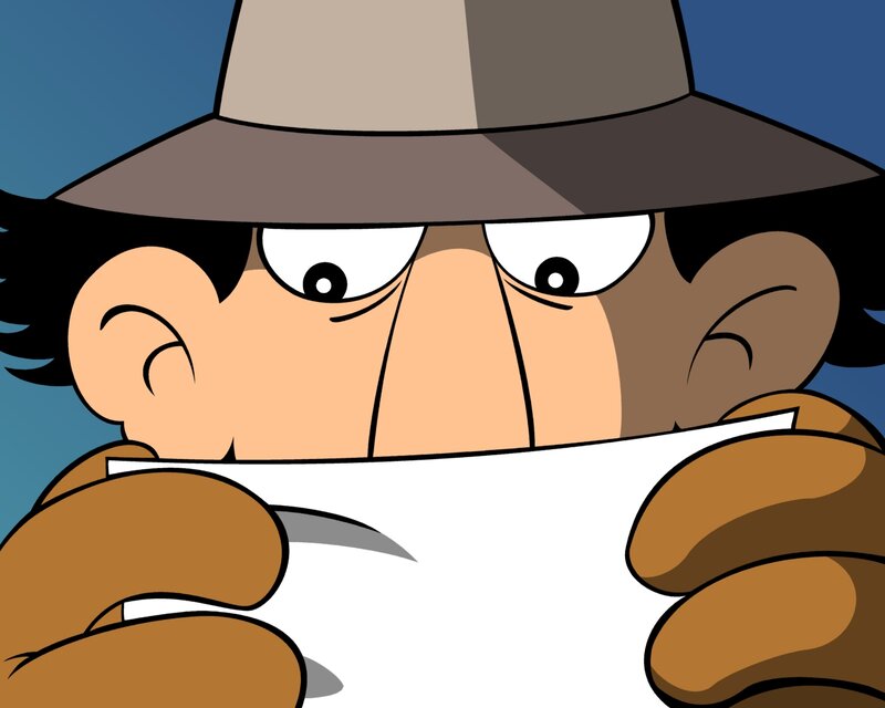 Cartoon Man Reading Paper