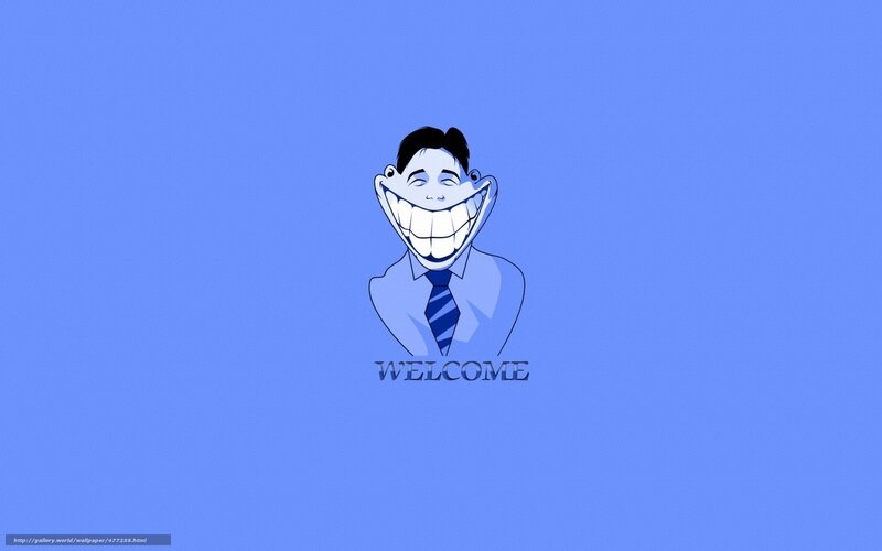 cartoon man welcome