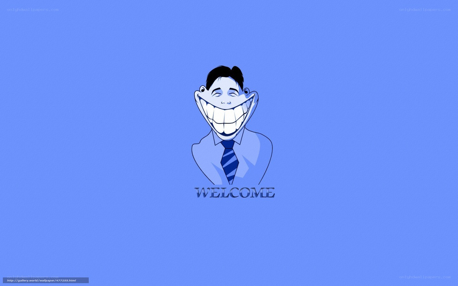 cartoon man welcome