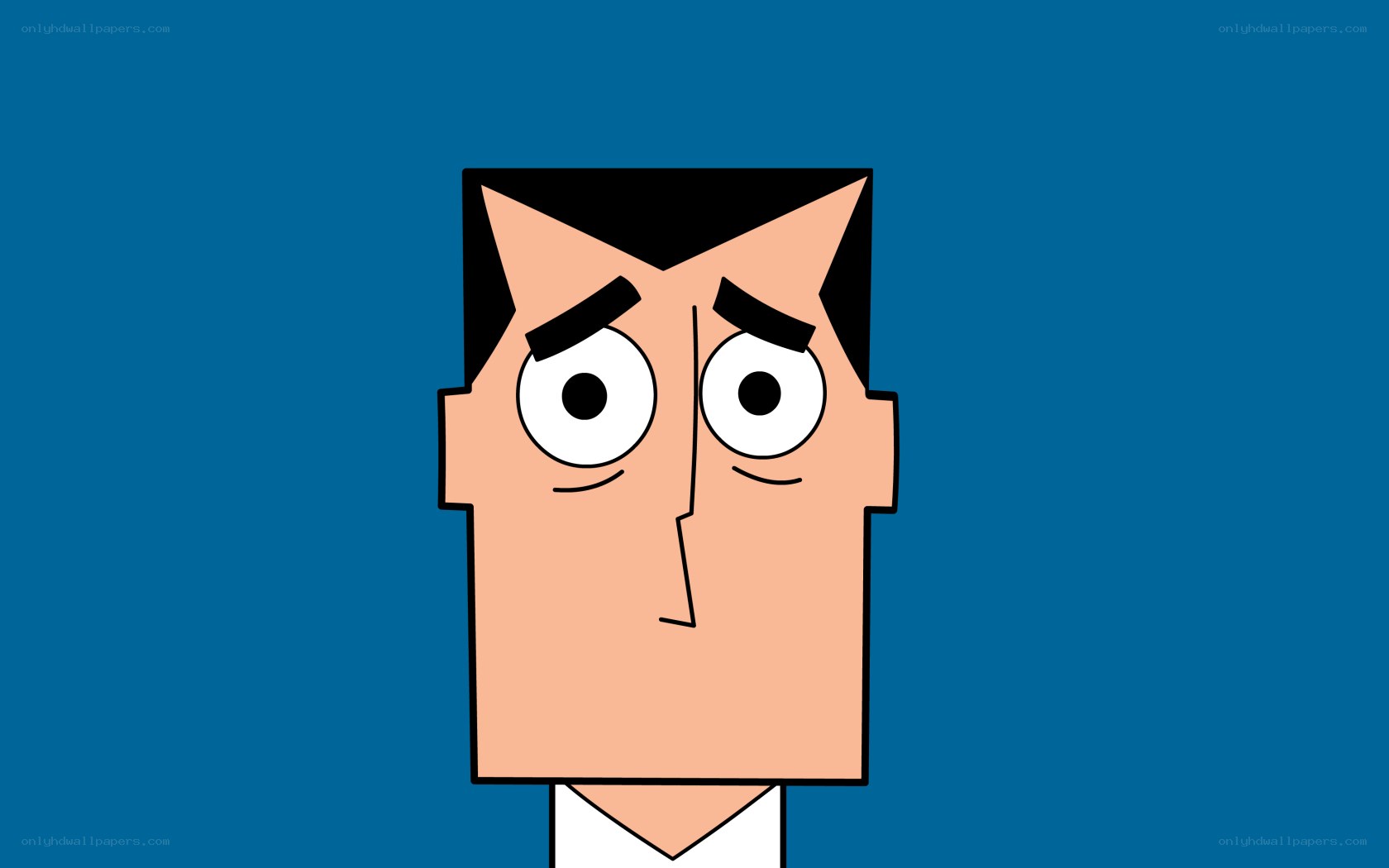 cartoon man with angry expression