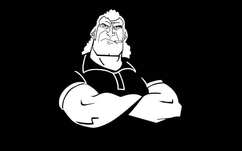 Cartoon Man with Arms Crossed