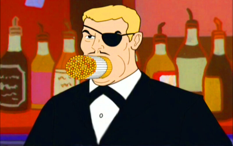 cartoon man with cigar