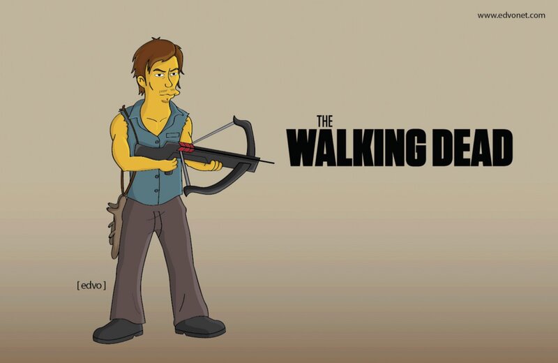 Cartoon Man with Crossbow