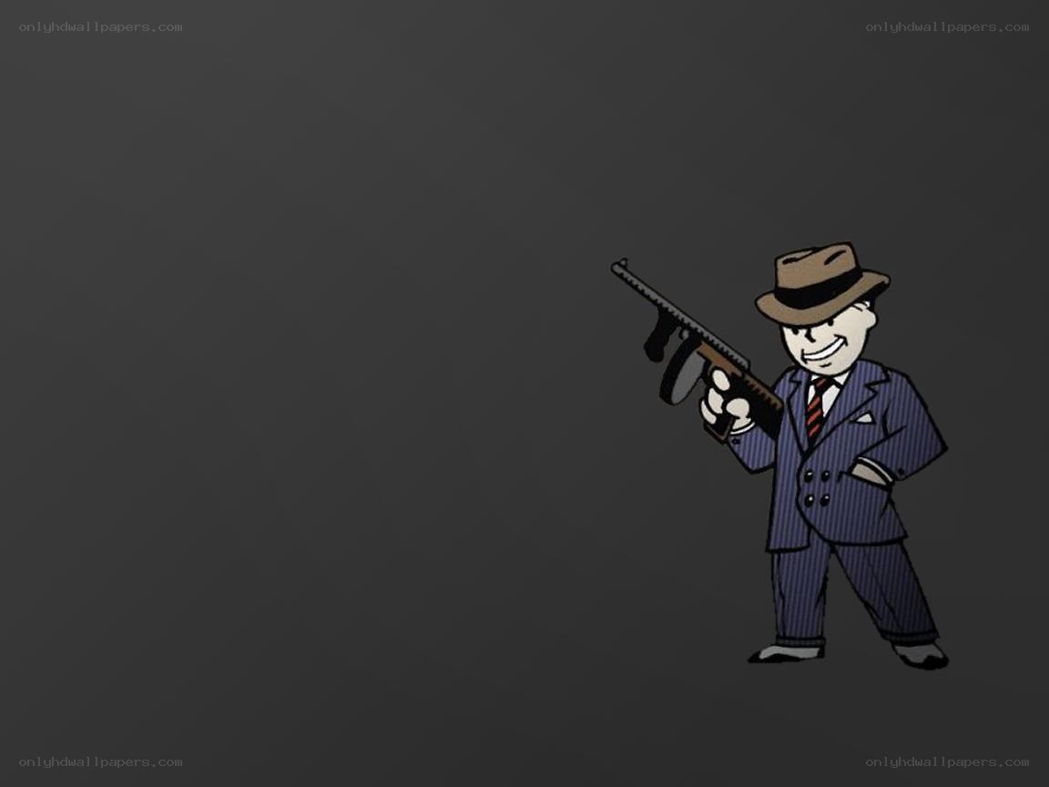 Cartoon man with gun