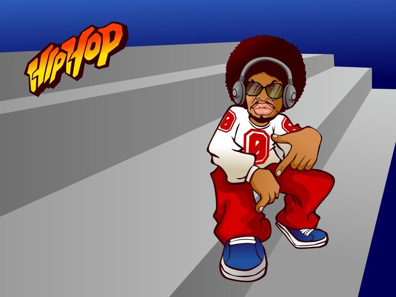 Cartoon Man with Headphones
