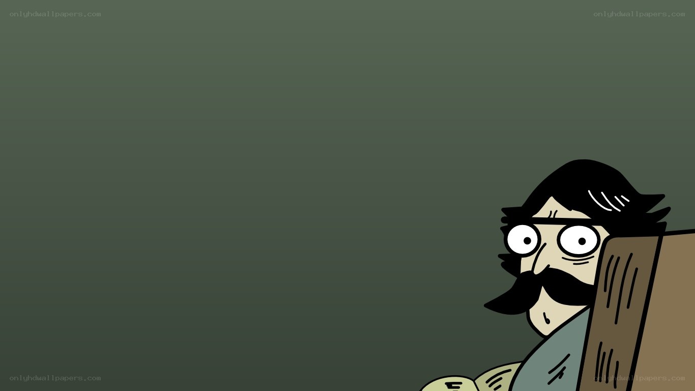 cartoon man with mustache