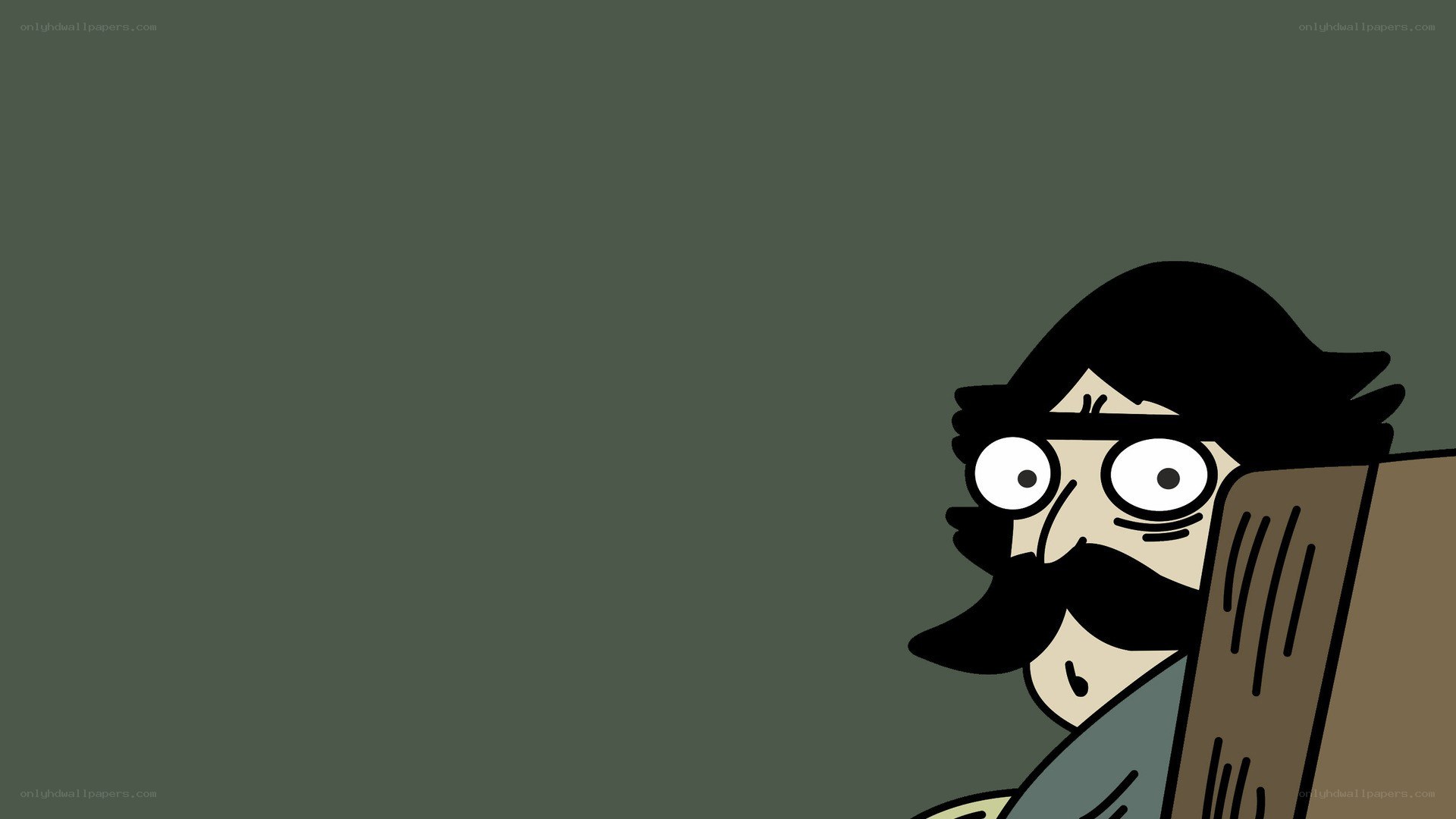 cartoon man with mustache