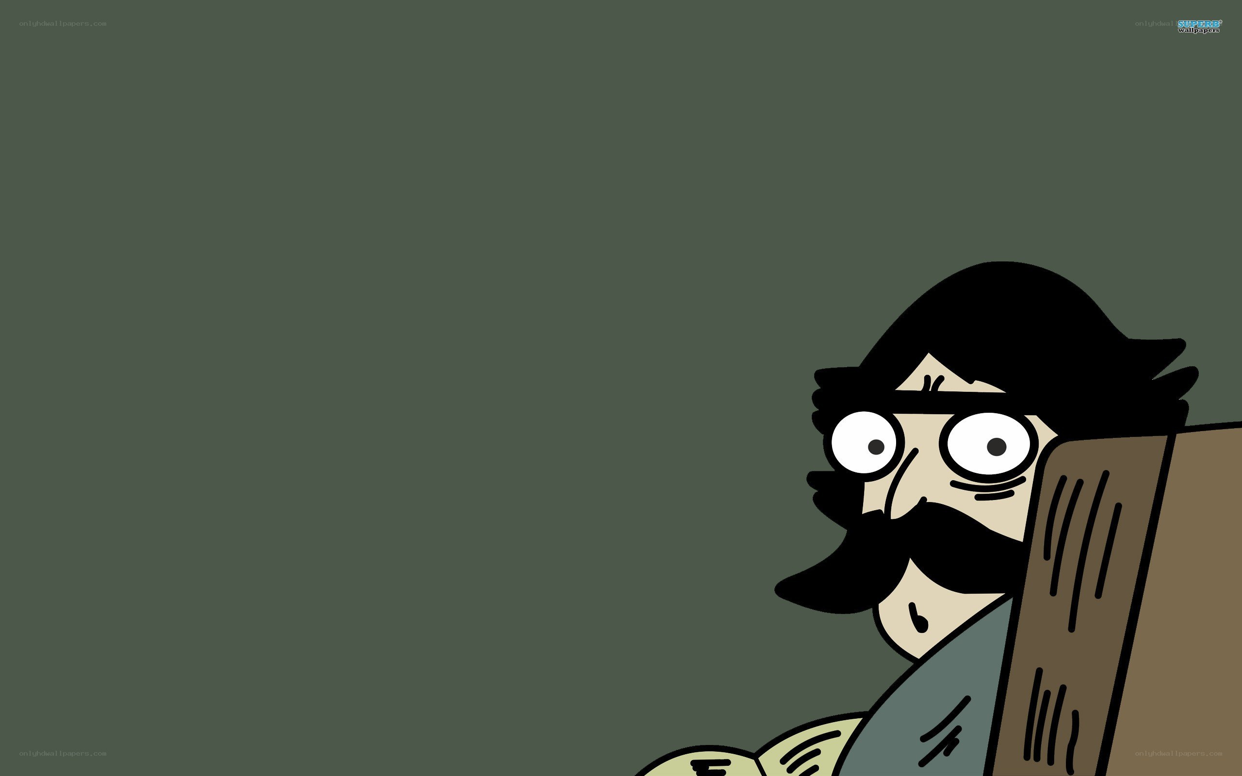 cartoon man with mustache
