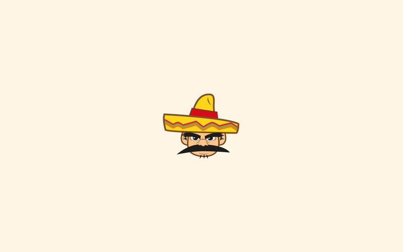 cartoon man with sombrero