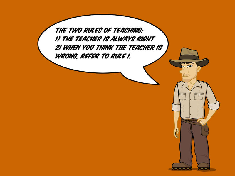 Cartoon Man with Speech Bubble — Orange