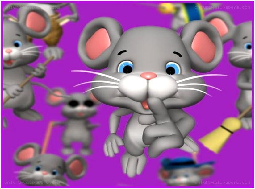 cartoon mice with brooms