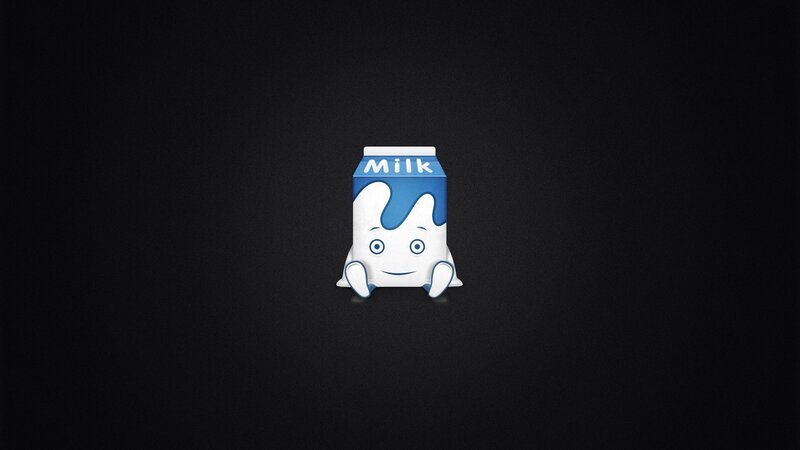 Cartoon Milk Carton — Black