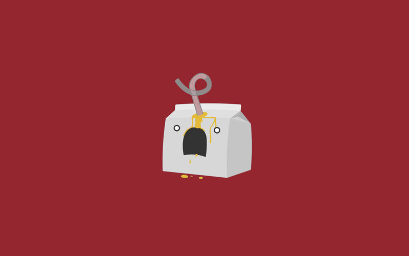 Cartoon Milk Carton — Red
