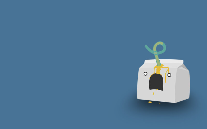 cartoon milk carton with straw