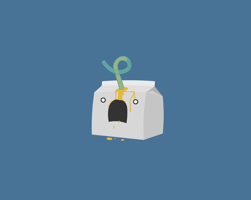 cartoon milk carton with straw