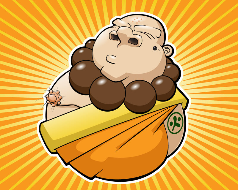 cartoon monk character