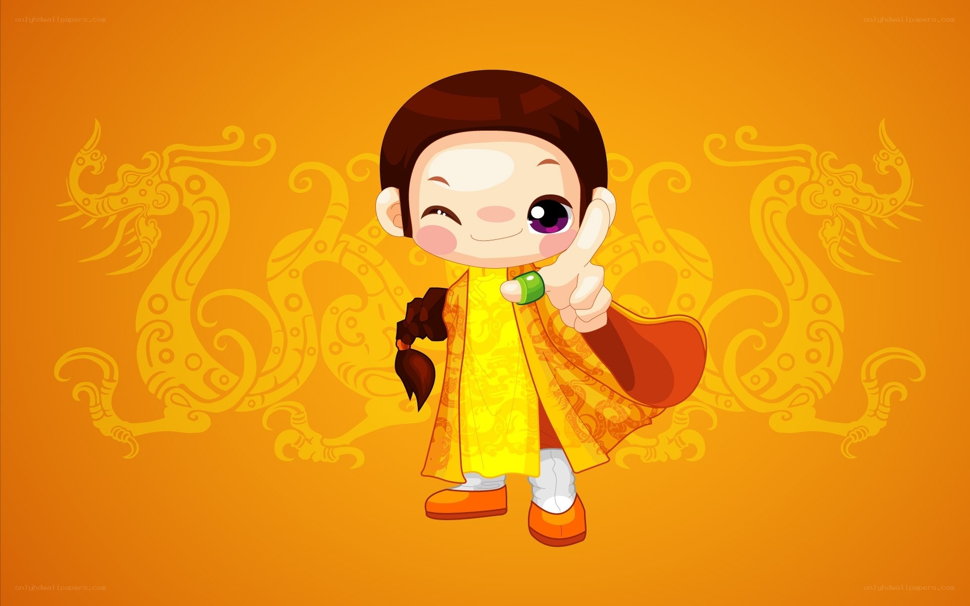 cartoon monk character