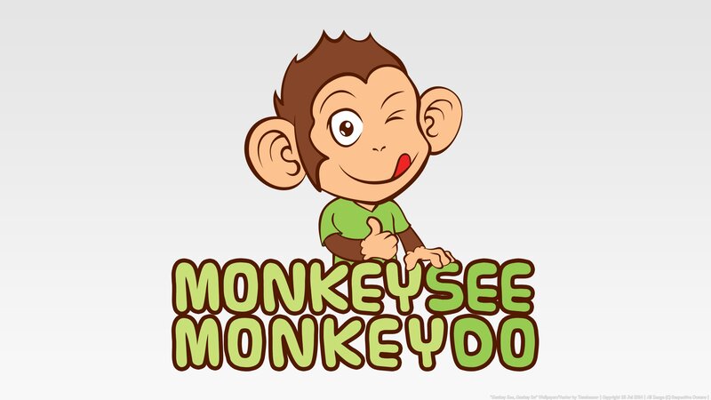 Cartoon Monkey Character — Green