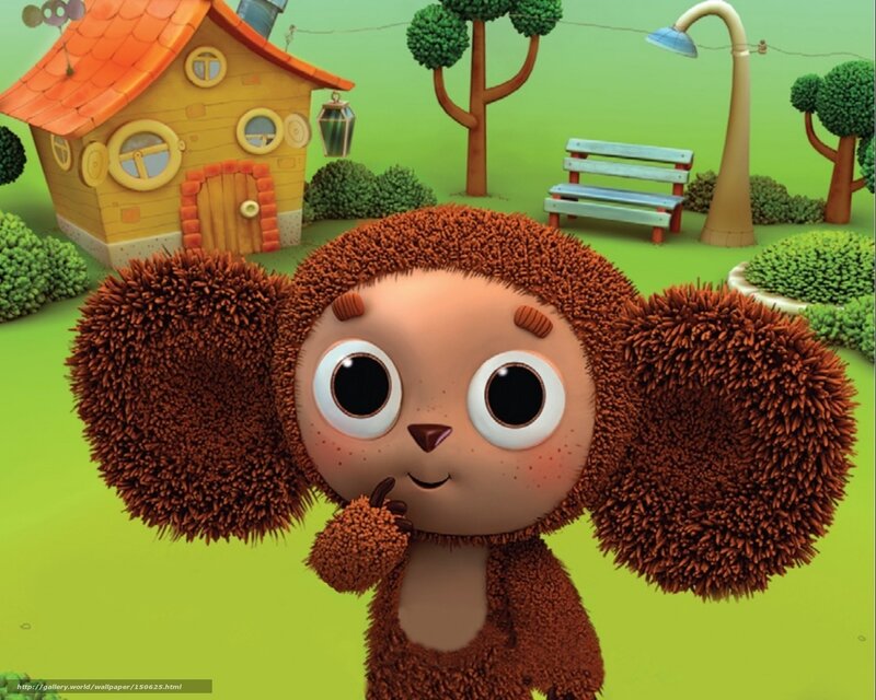 cartoon monkey in garden