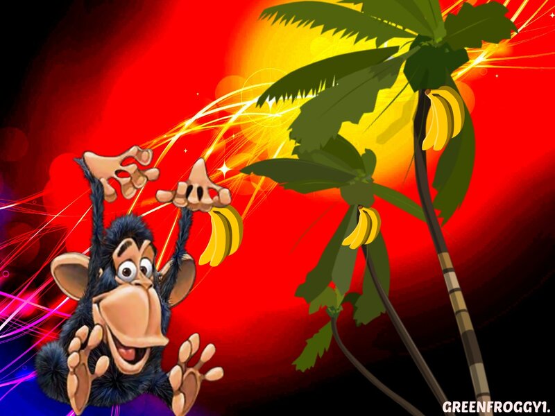 Cartoon Monkey Reaching