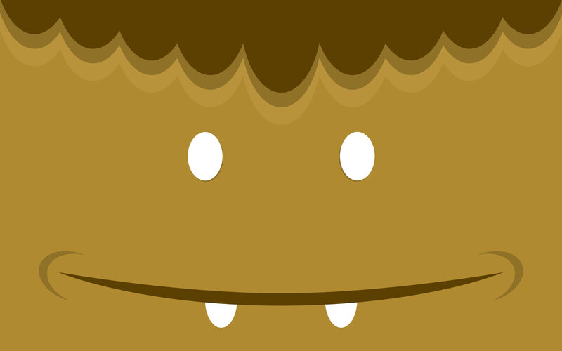 cartoon monster face