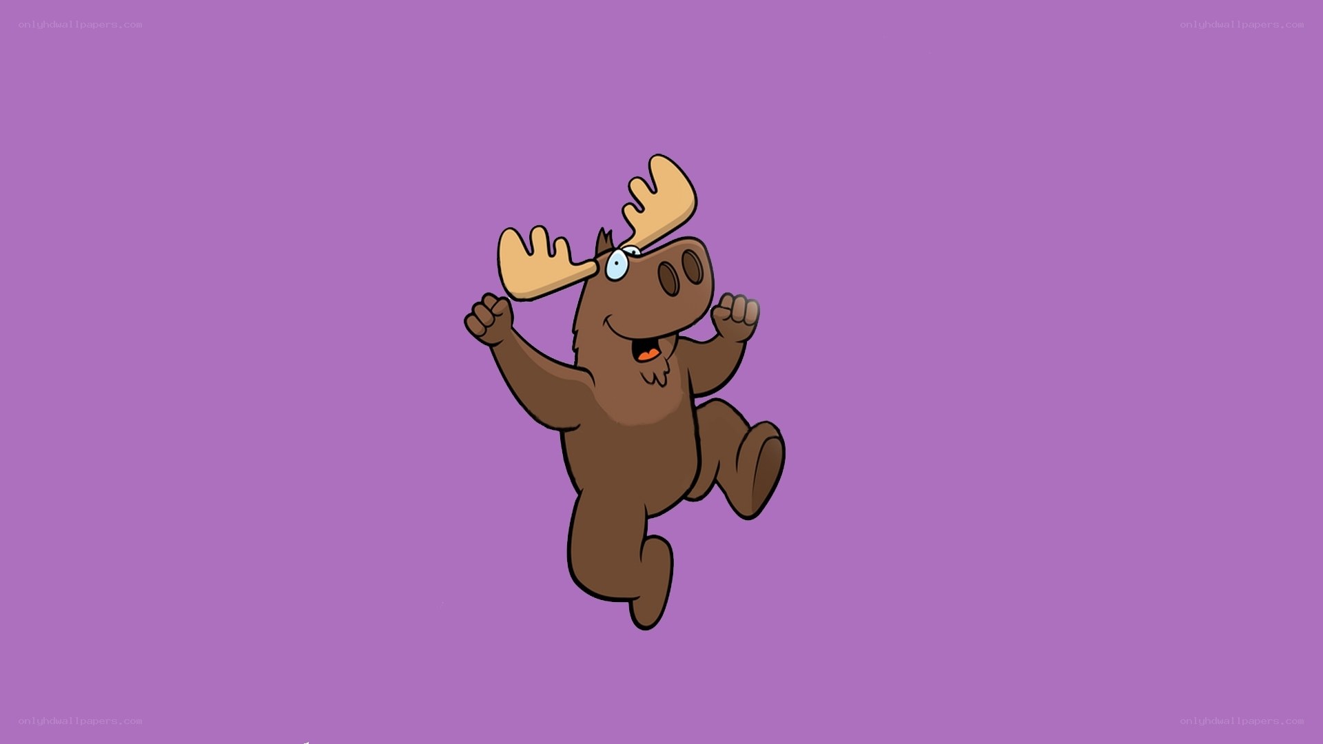 cartoon moose jumping