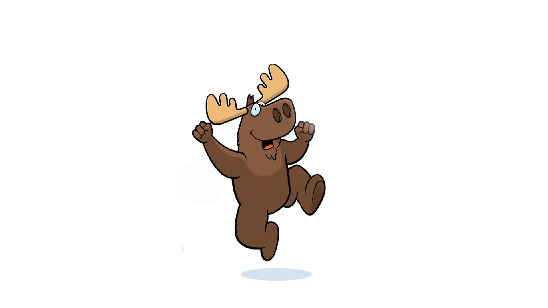 cartoon moose jumping