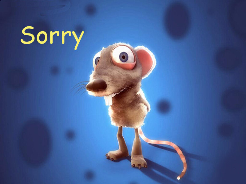 Cartoon Mouse Character — Blue