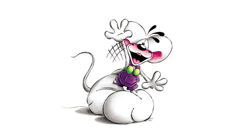 Cartoon Mouse Character — White