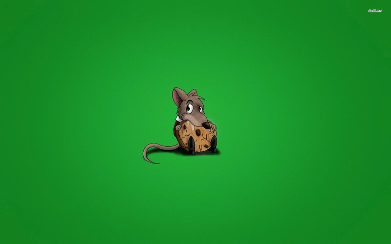 Cartoon Mouse Holding Cookie
