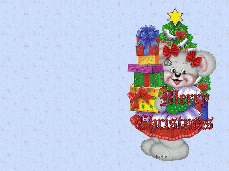 Cartoon Mouse with Gifts