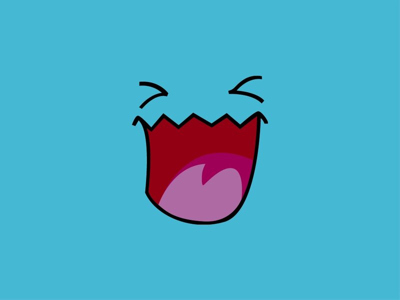 cartoon mouth laughing