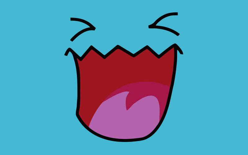 cartoon mouth screaming