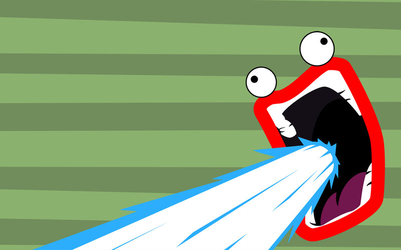 cartoon mouth shooting beam